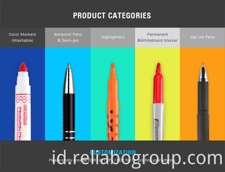 Reliabo Produsen Promosi Label Pribadi Ball Point Metal Pens Dengan Logo Cetak